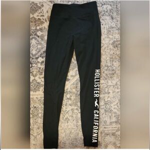 Hollister Black Leggings with Logo size L